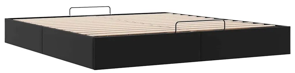 Estrutura de cama otomana sem colchão 180x200 cm preto
