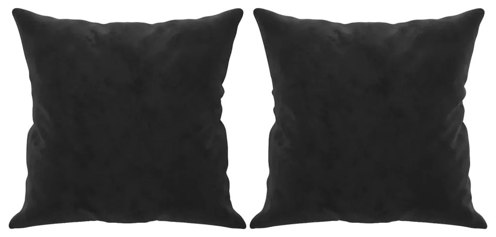 Sofá Patrízia - De 3 Lugares com 2 Almofadas Decorativas  - Cor Preto