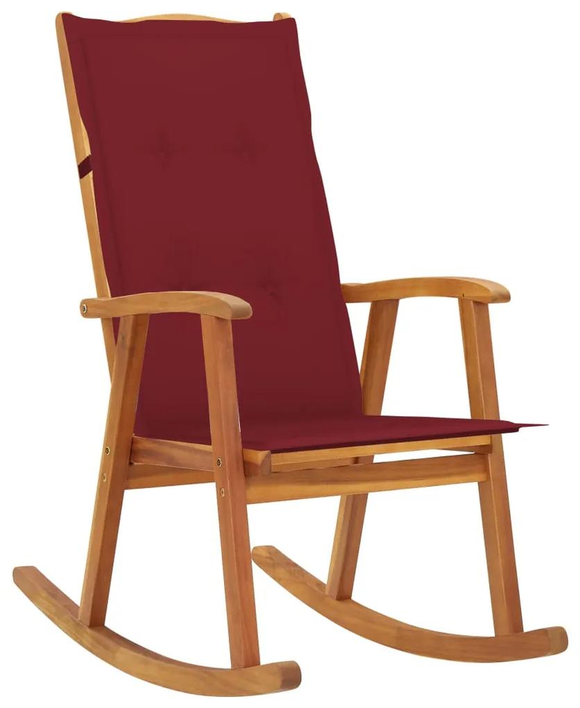 3064188 vidaXL Cadeira de baloiço com almofadões madeira de acácia maciça