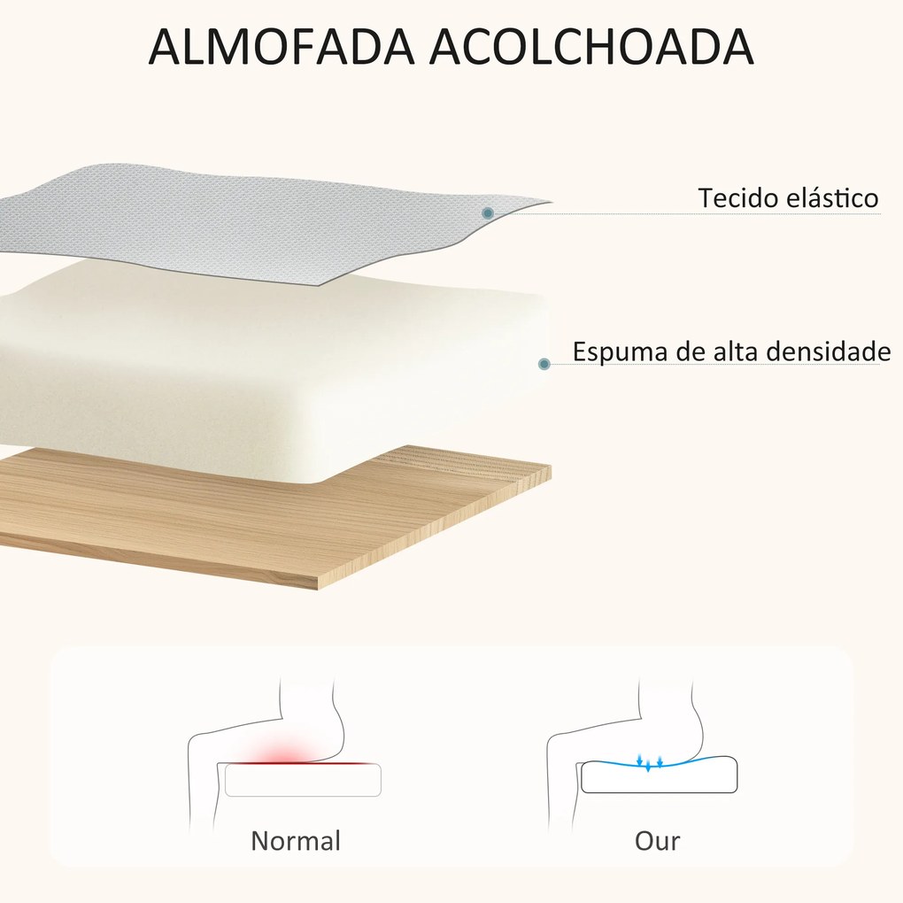 Cadeira de Escritório com Apoio para os Braços de Madeira e Altura Ajustável Cadeira Giratória 59x55x84-94 cm Cinza