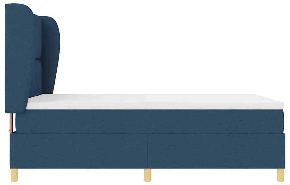 Cama Box com Colchão vidaXL - Azul - 140x200 cm - Tecido