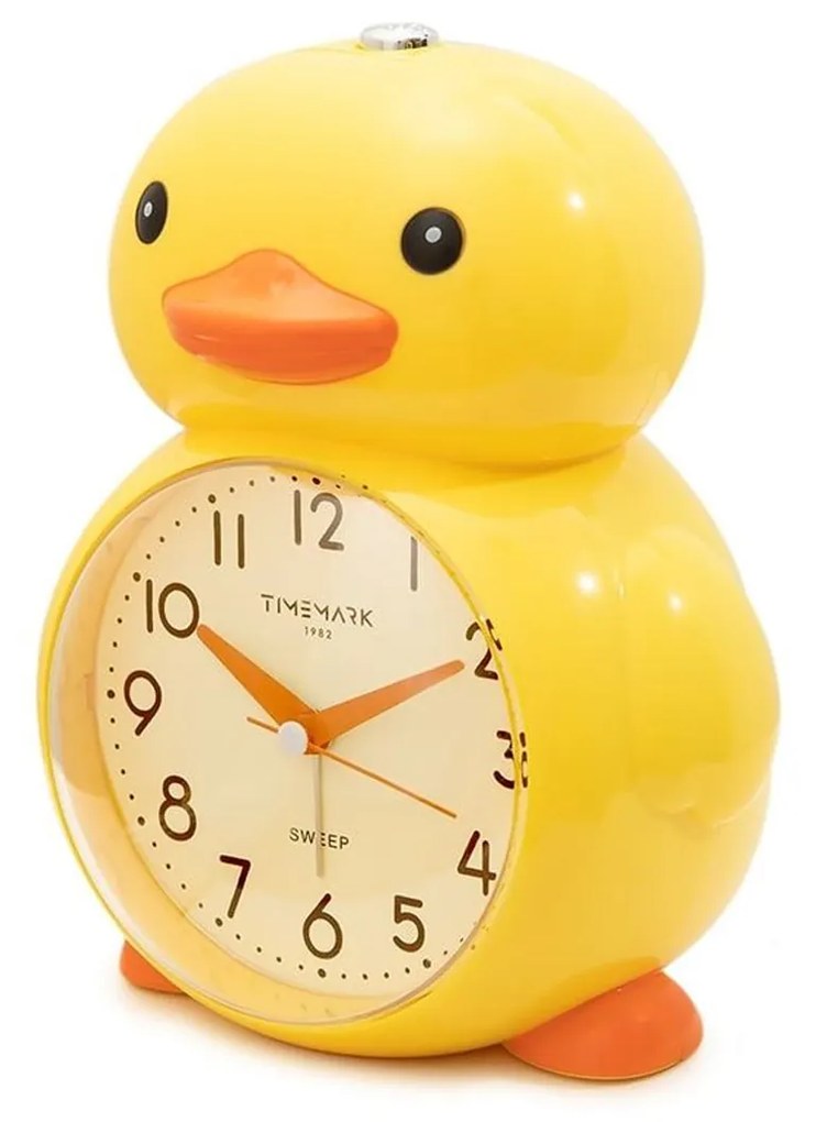 Despertador Analógico Infantil Donald Plástico Amarelo 13X16X10cm