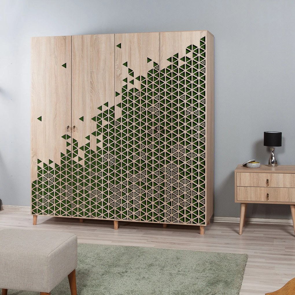Roupeiro Imaj – Carvalho Sonoma – 180x192x52 cm