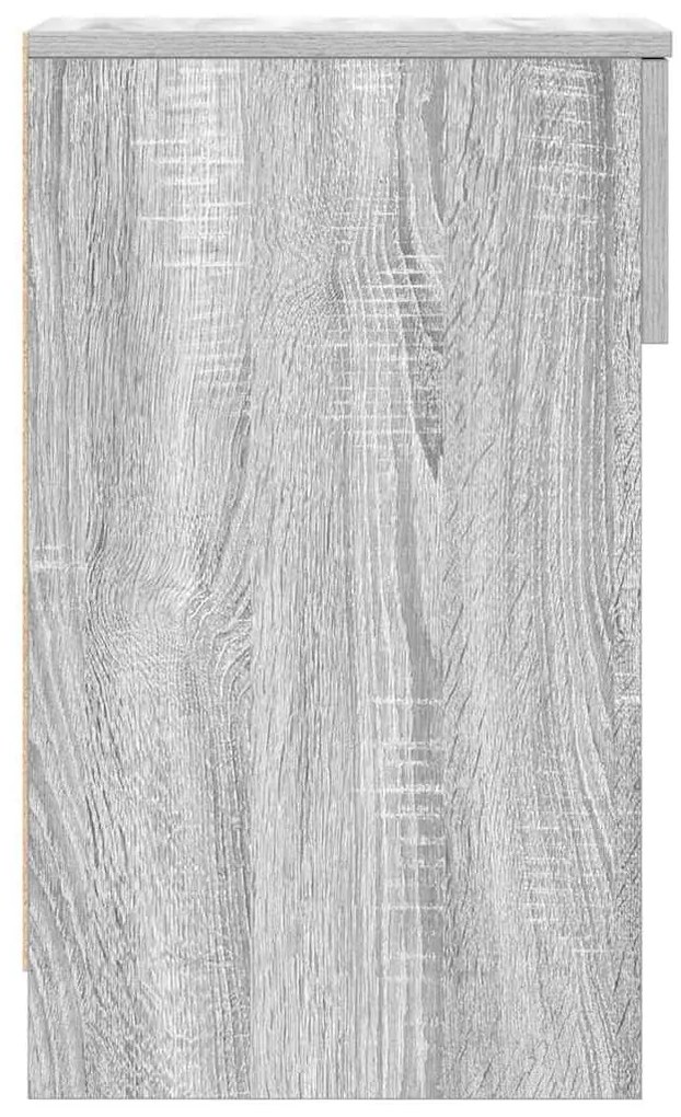 Mesa de cabeceira com gaveta 20x36x60 cm cinzento sonoma