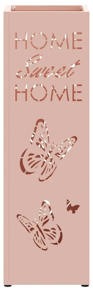 Suporte para Guarda-Chuva Rosa Metal Médio Inserções Decorativas