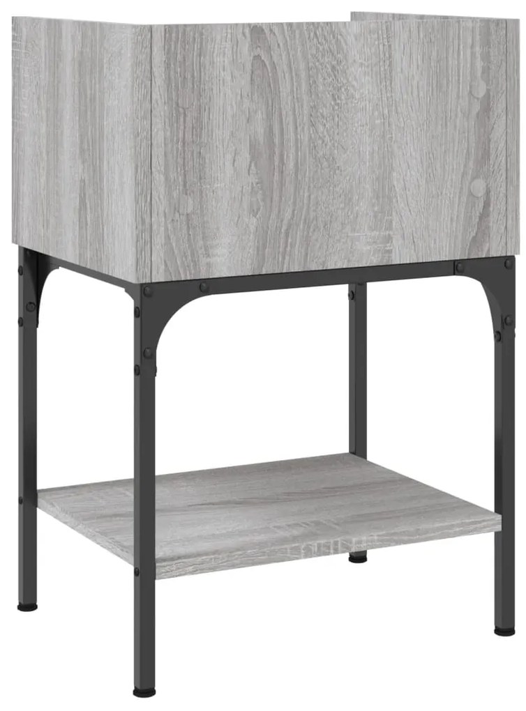 Mesas cabeceira 2pcs 40,5x31x60 deriv. madeira cinza sonoma