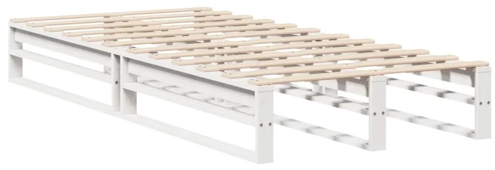 Cama sem colchão 90x190 cm madeira de pinho maciça branco