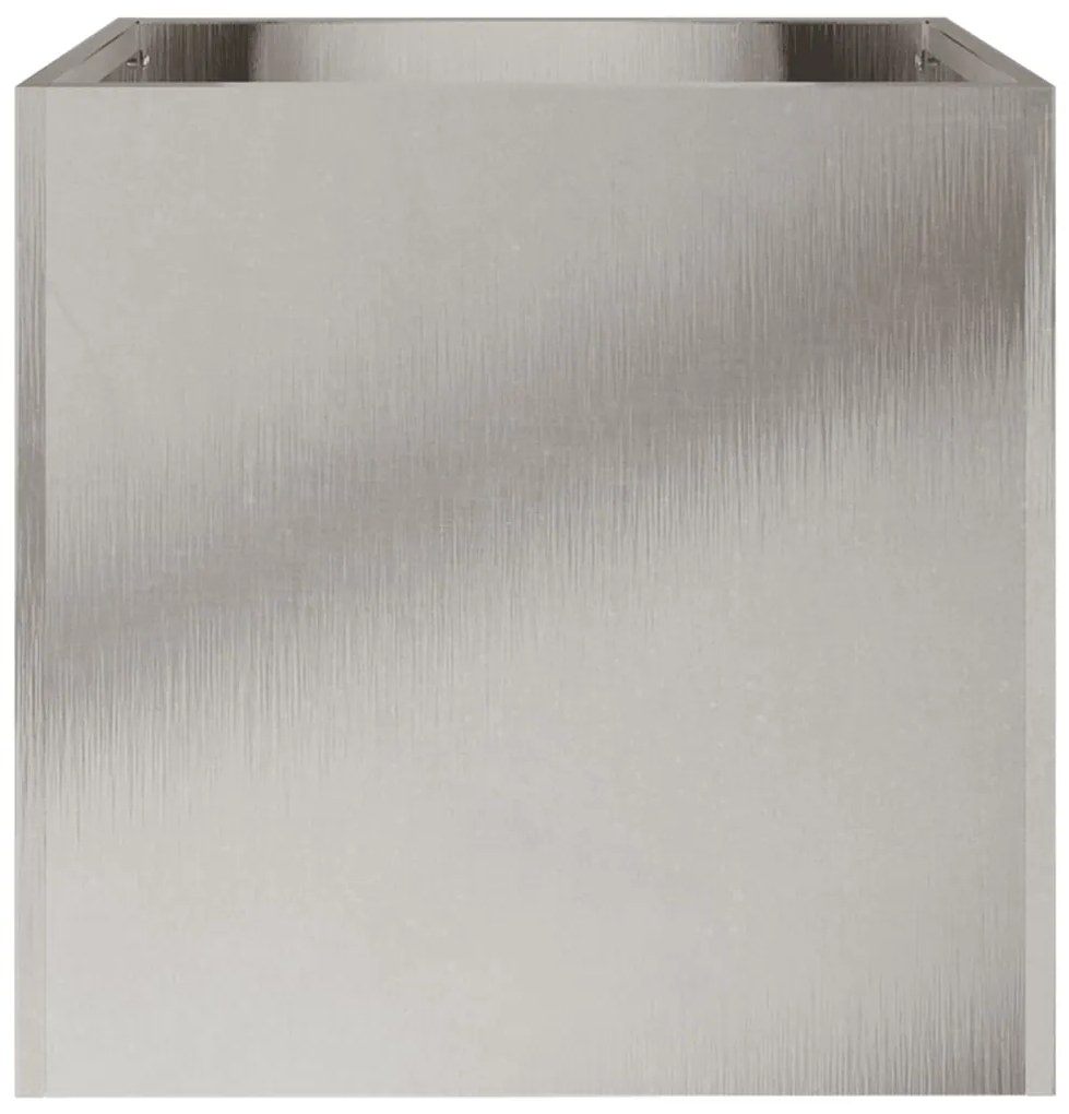 Vasos/floreiras 2 pcs 32x30x29 cm aço inoxidável prateado