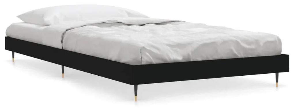 Estrutura de cama 100x200 cm derivados de madeira preto