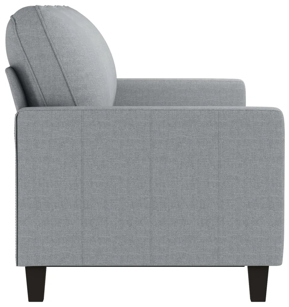 Sofá de 3 lugares 180 cm tecido cinza-claro
