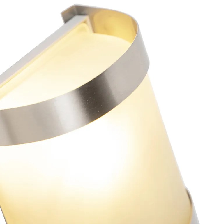 Candeeiro de parede exterior moderno em aço inoxidável com sensor de movimento IP44 - Mira