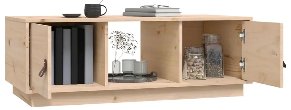 Mesa de centro 100x50x35 cm pinho maciço