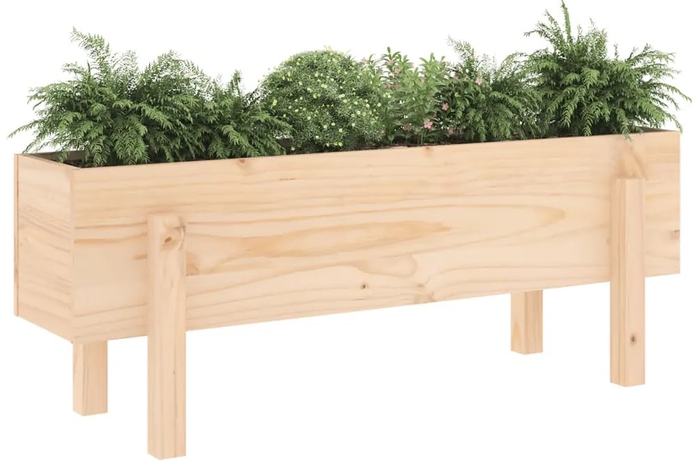 Canteiro elevado de jardim 101x30x38 cm madeira de pinho maciça