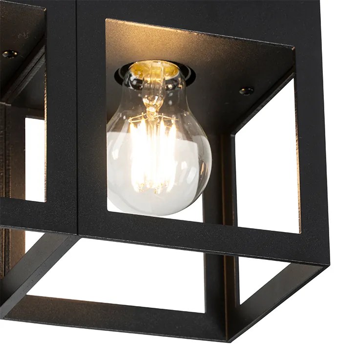 Candeeiro de teto moderno preto 2-luzes - Cela Moderno