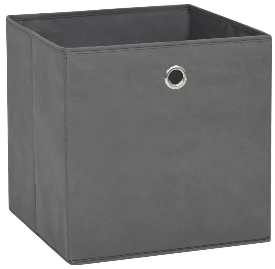 Caixas arrumação 4 pcs 28x28x28 cm tecido-não-tecido cinza