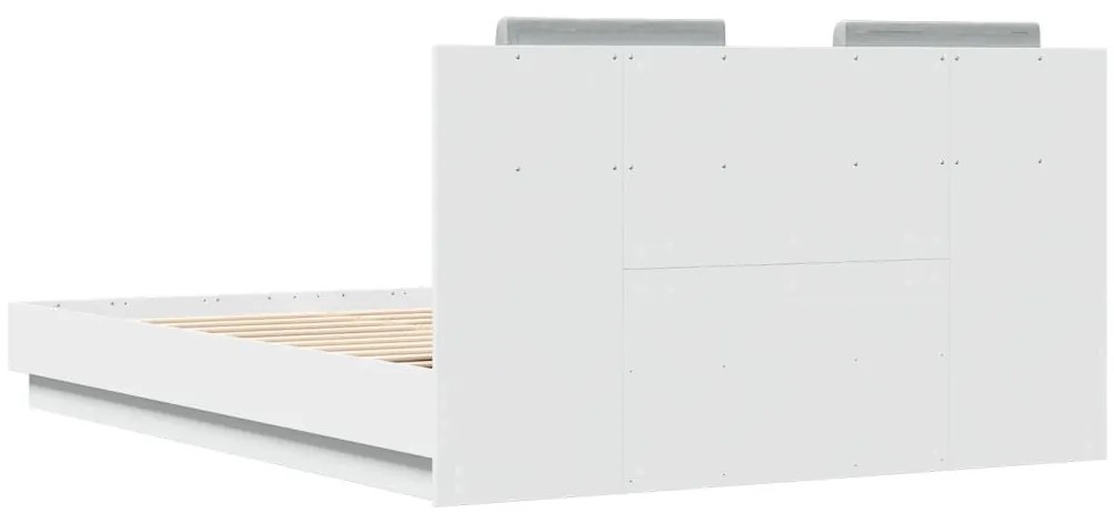 Estrutura cama c/ cabeceira 140x200 cm derivados madeira branco