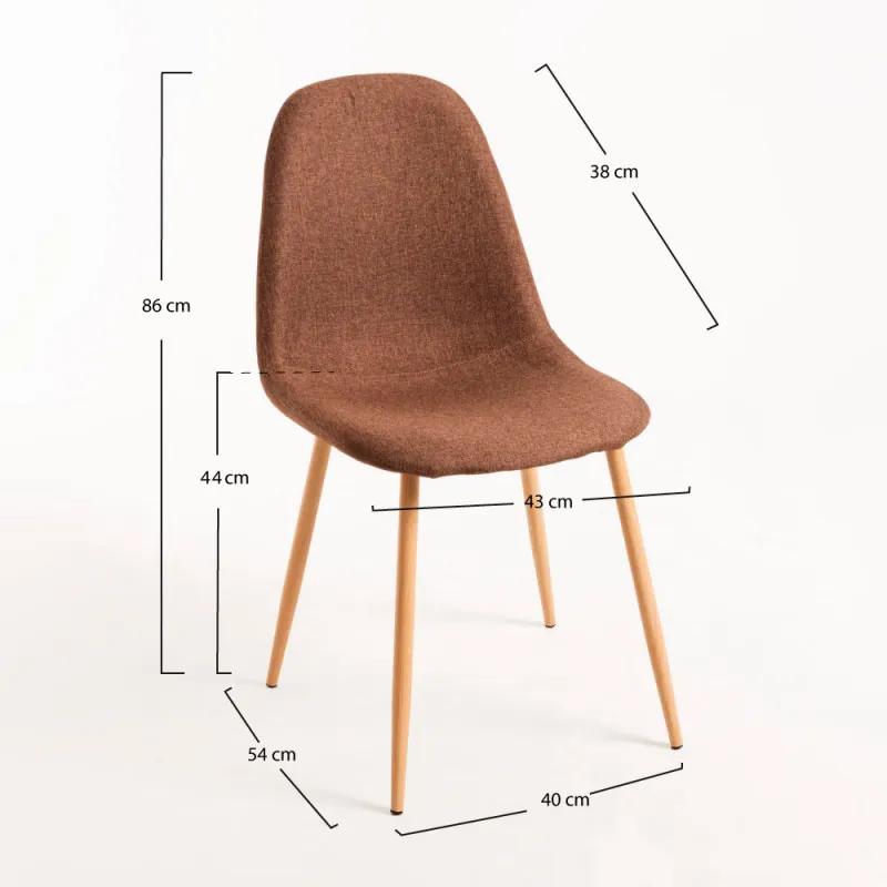 Cadeira Teok Tecido - Marrom