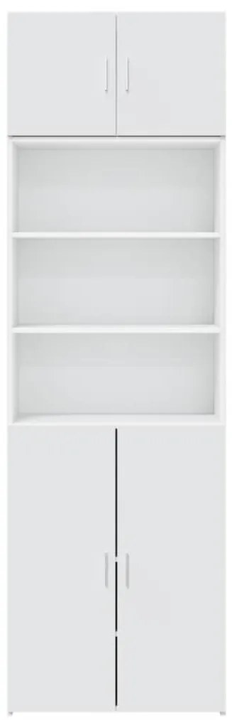 Armário de arrumação 70x42,5x225 cm derivados de madeira branco