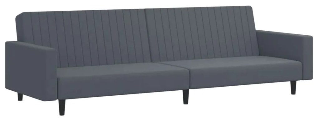 2 pcs conjunto de sofás veludo cinzento-escuro