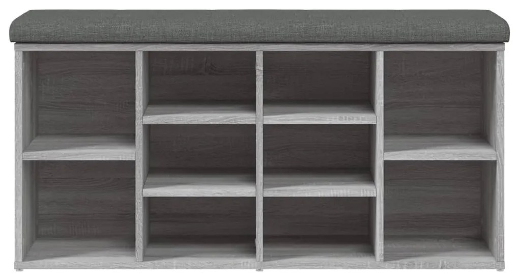 Banco sapateira 102x32x50 cm derivados madeira cinzento sonoma