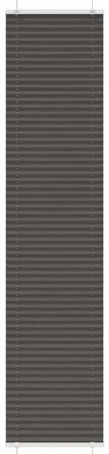 vidaXL Preto Plissada Cega 45x200 cm Largura Tecido 44,4 cm Poliéster