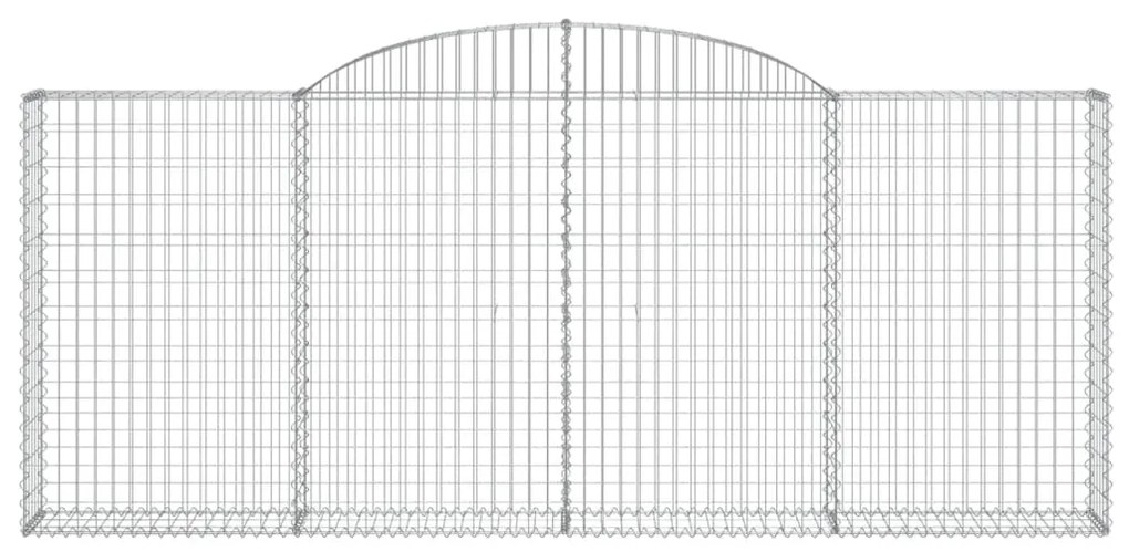 Cestos gabião arqueados 2pcs 300x30x120/140cm ferro galvanizado
