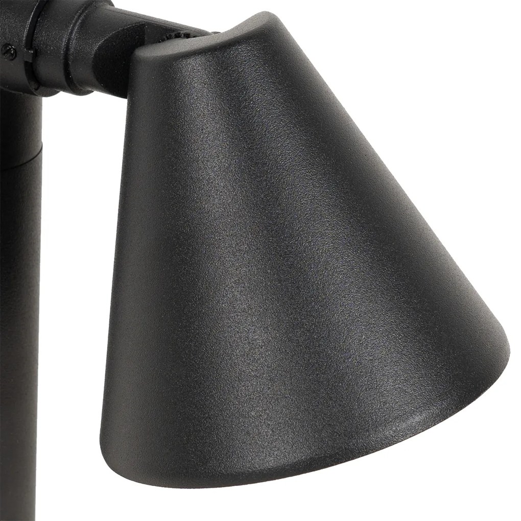 Candeeiro de exterior moderno preto 30 cm IP44 ajustável - Ciara