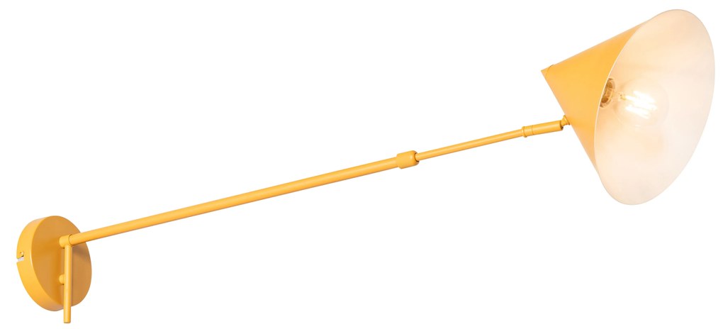 Candeeiro de parede design amarelo ajustável - Triangolo