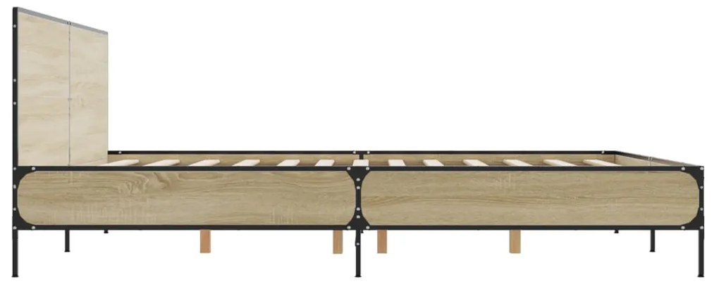 Estrutura de cama 180x200 cm derivados madeira/metal