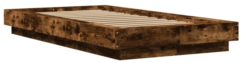 Estrutura cama 90x190 cm derivados de madeira carvalho fumado