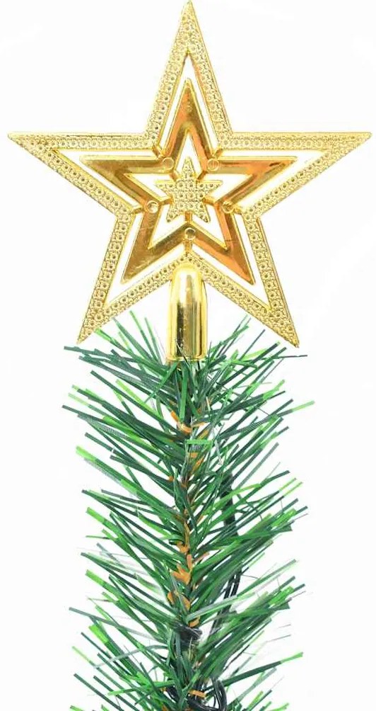 Árvore de Natal artificial pré-iluminada + enfeites 64 cm verde