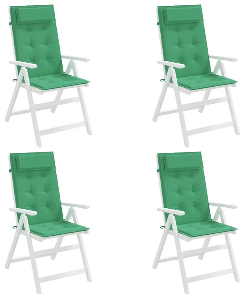 Almofadões p/ cadeira encosto alto 4 pcs tecido oxford verde