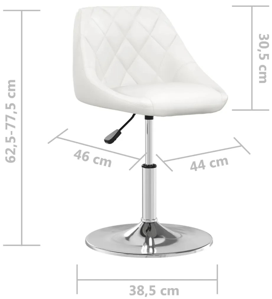 Cadeiras de jantar 4 pcs couro artificial branco