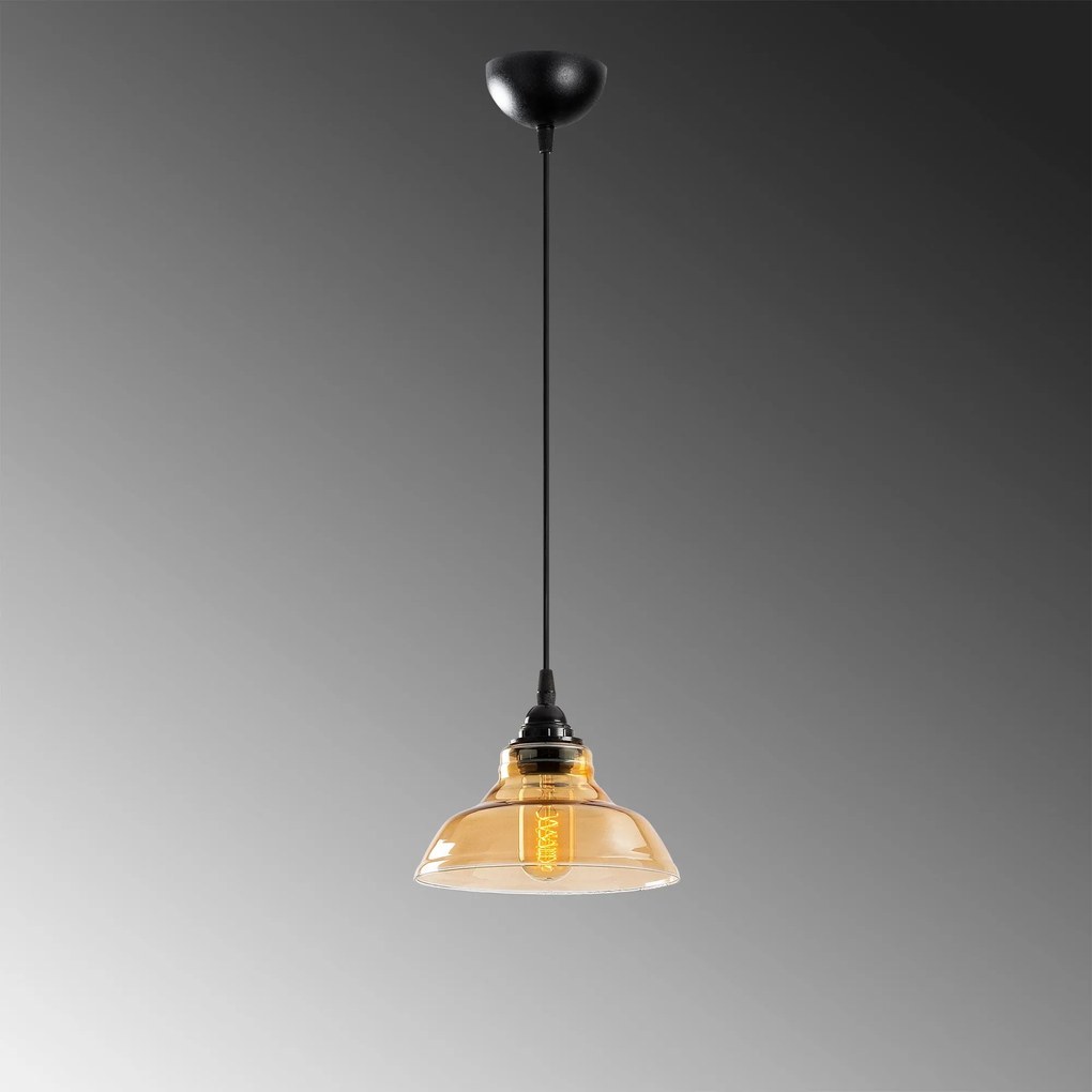 Candeeiro Suspenso Dilberay – Preto – 20 x 20 cm