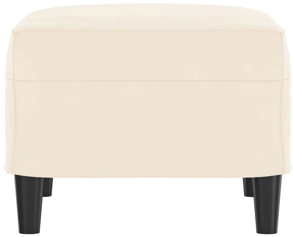 Banco 70x35x41 cm veludo cor creme