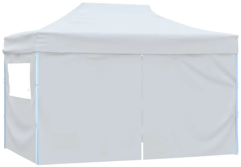 Tenda para festas dobrável c/ 4 paredes laterais 3x4,5 m branco