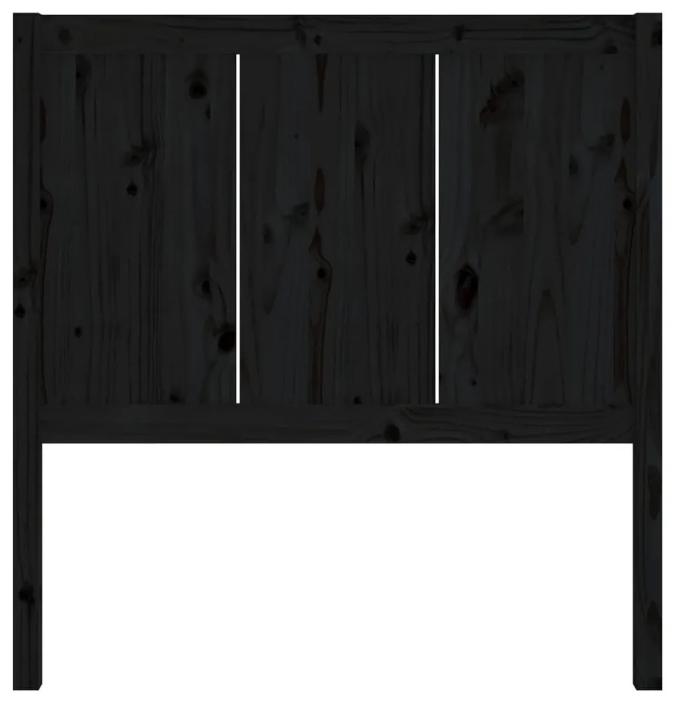 Cabeceira de cama 95,5x4x100 cm pinho maciço preto