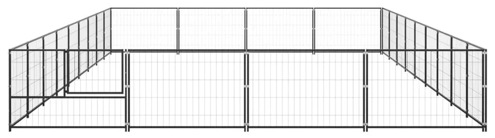 Canil para cães 36 m² aço preto