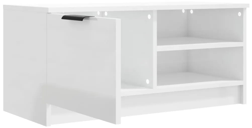 Móveis TV 2pcs 80x35x36,5cm derivados madeira branco brilhante