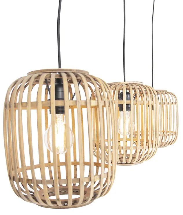 Candeeiro de teto rústico em vime 3 luzes - Manila