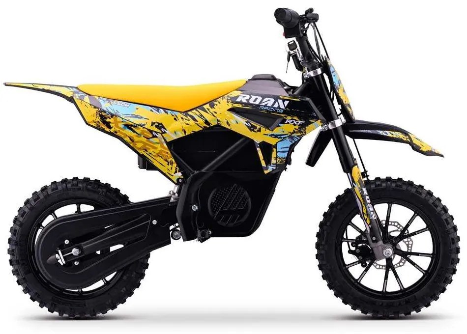 Mini moto elétrica para crianças 550W ROAN RXF até 25 km/h Com Limitador (24V-12AH) 10/10 Amarela