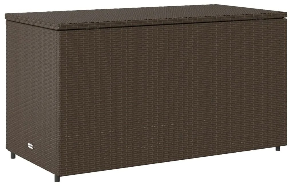 Armário de arrumação para jardim 110x55x60,5cm vime PE castanho