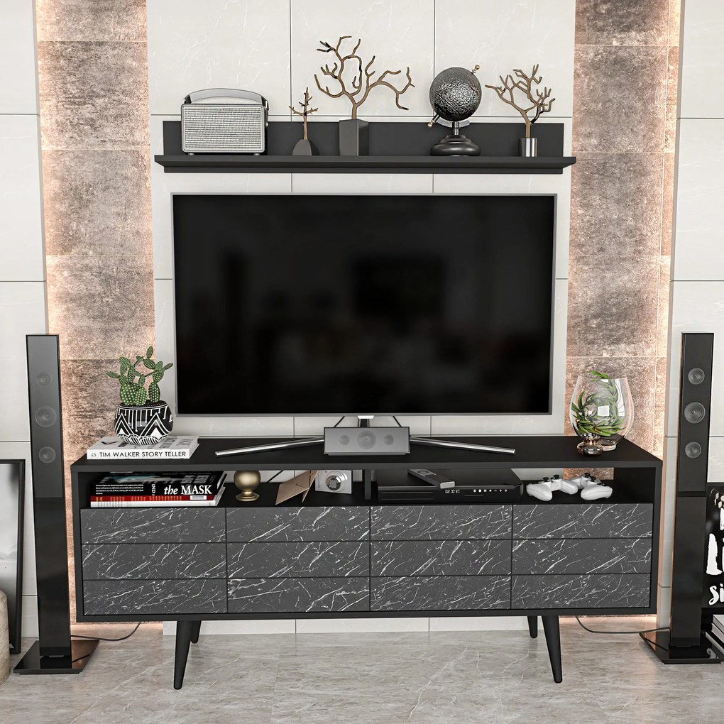 Unidade TV Ola – Preto – 160 cm x 35 cm x 64,5 cm