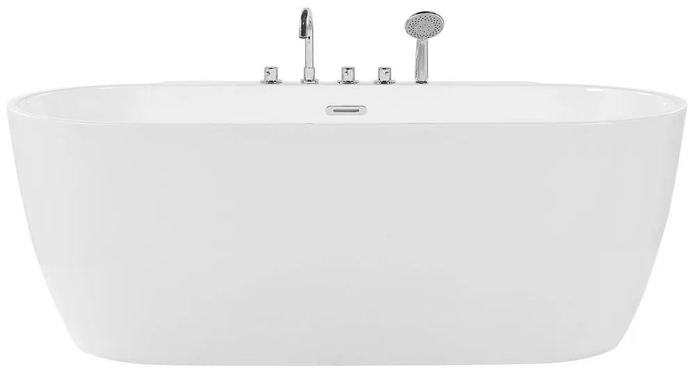 Banheira autónoma em acrílico branco 170 x 80 cm ROTSO Beliani
