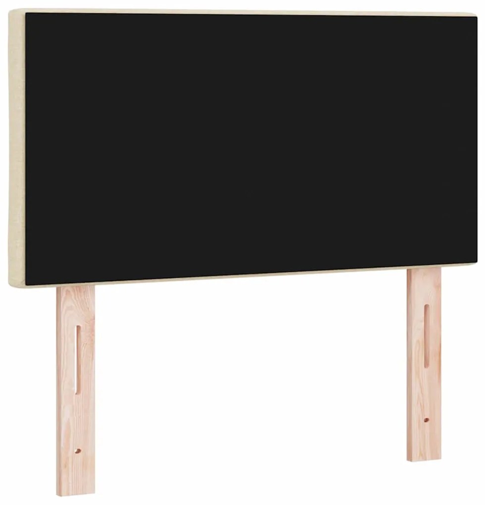 Cabeceira LED vidaXL Design de Blocos em Diamante Creme 80 cm Tecido