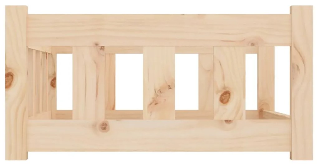 Cama para cães 75,5x55,5x28 cm madeira de pinho maciça
