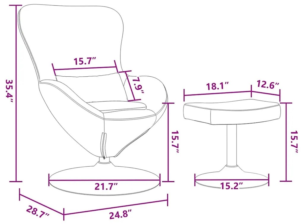 Poltronas, Recliners &amp; Cadeiras-Camas 2 pcs Cinzento escuro