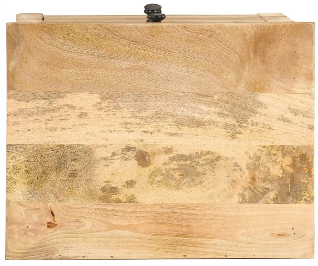 Mesa de cabeceira 45x35x60 cm madeira de mangueira maciça