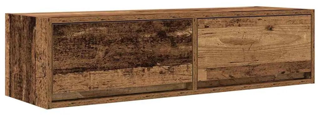 armário de TV vidaXL Madeira Velha 100x31x25,5 cm Madeira de Engenhari