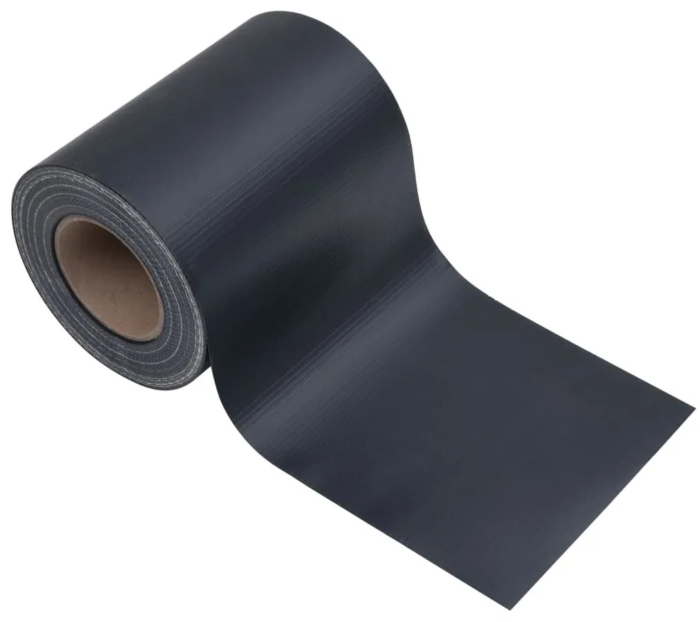 4 pcs painéis privacidade jardim 35x0,19m PVC cinza-escuro mate